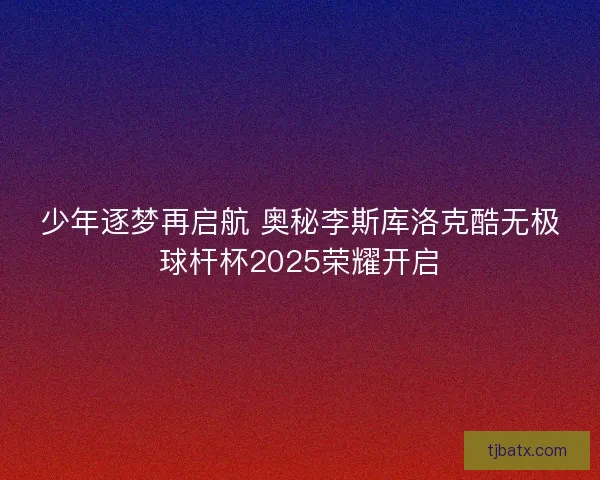 少年逐梦再启航 奥秘李斯库洛克酷无极球杆杯2025荣耀开启