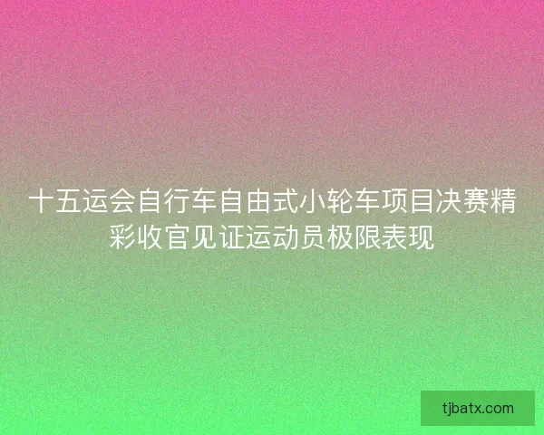 十五运会自行车自由式小轮车项目决赛精彩收官见证运动员极限表现 十五运会自行车自由式小轮车项目决赛精彩收官见证运动员极限表现